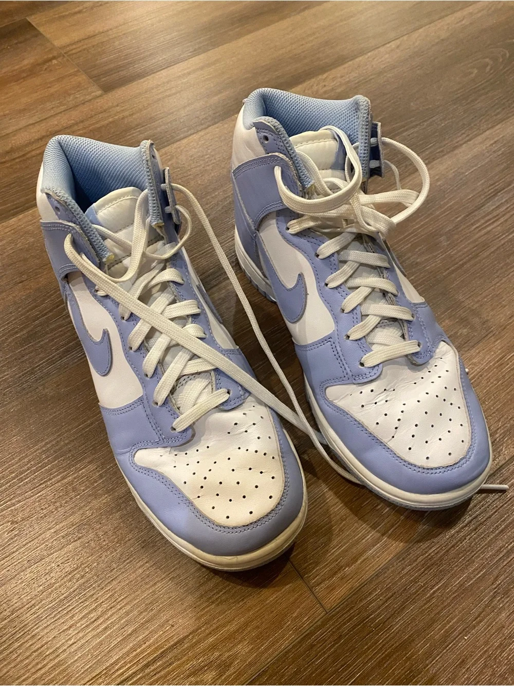 Nike Dunk High 'Aluminum' white and light blue